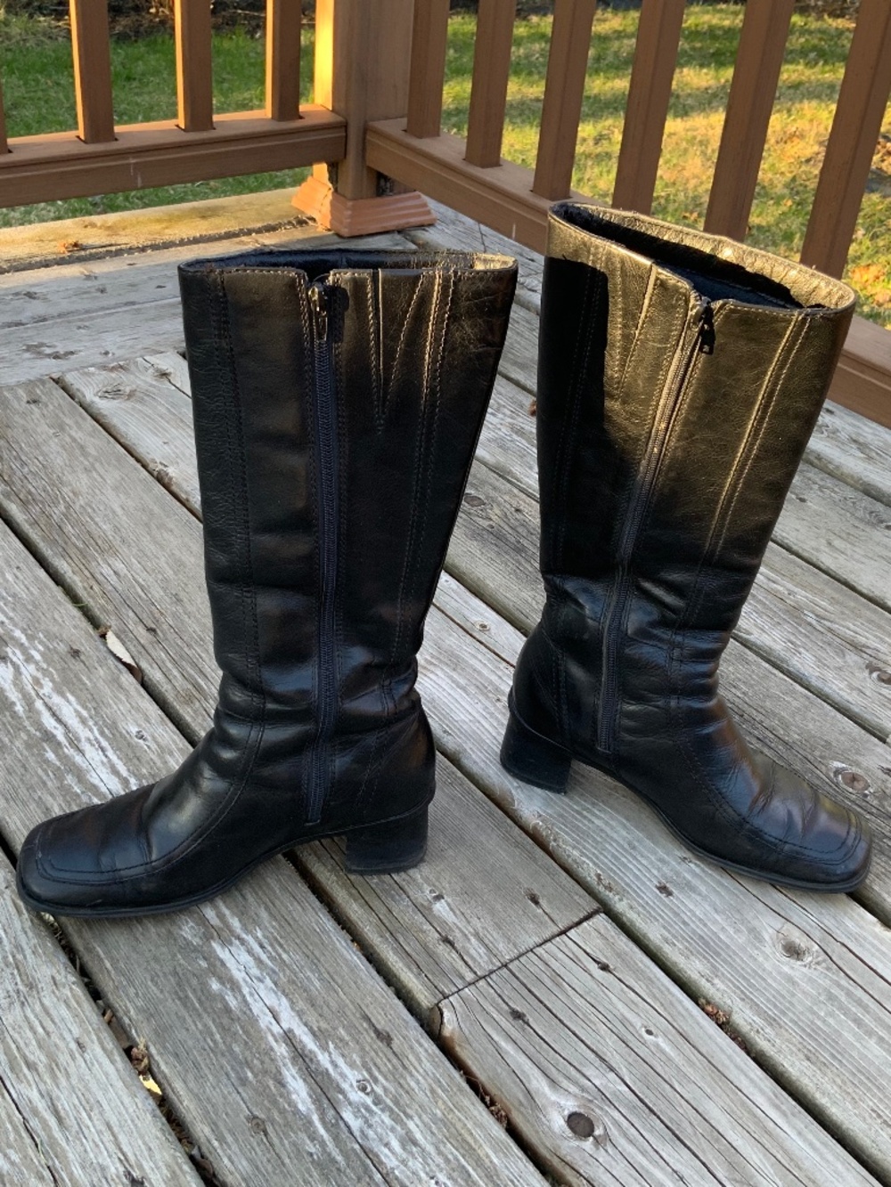Hush Puppies Waterproof long boots for women, size 7.5, colour black